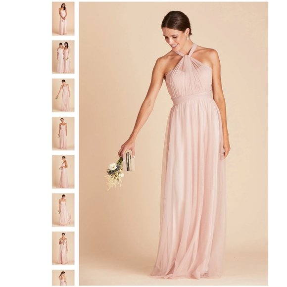 Birdy Grey | Christina Convertible Tulle Dress in Vintage Blush Sz. XS - Picture 7 of 11